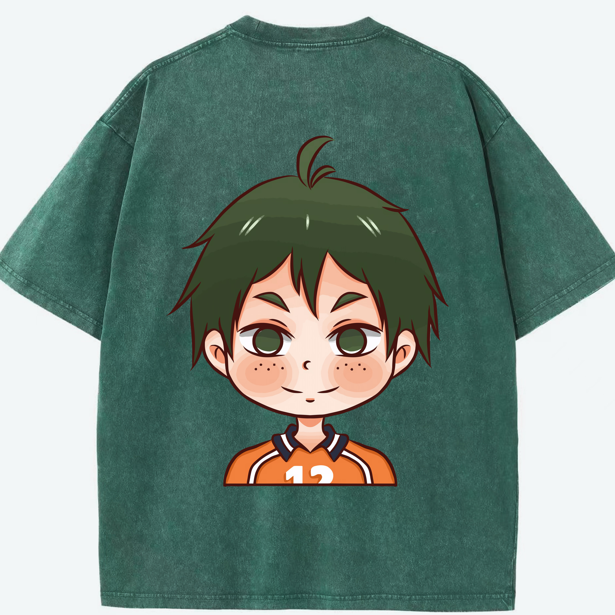 （画像用） ハイキュー!! Haikyu!! 綿100% ヴィンテージ風 半袖Tシャツ（背面プリント）